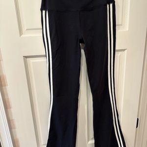 Split59 Raquel Flared Legging Black with White Stripes